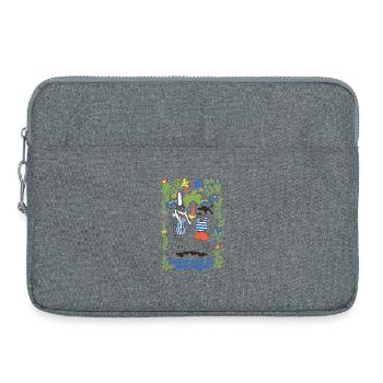 Toulonnais au Beurre salé - Sacoche pour ordinateur portable 15 pouces - gris chiné - Devant