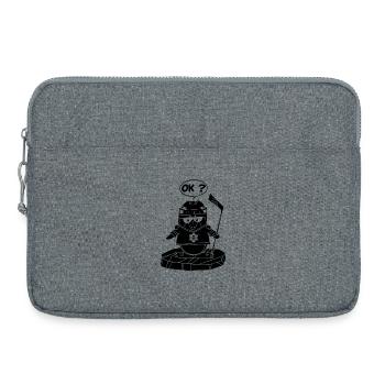 Pingouin sportif noir - Sacoche pour ordinateur portable 15 pouces - gris chiné - Devant