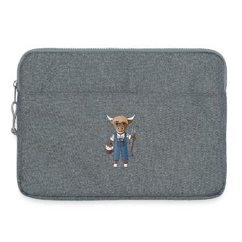 Le bétail Highland, l’habitant le plus câlin de la ferme - Sacoche pour ordinateur portable 15 pouces - gris chiné - Devant