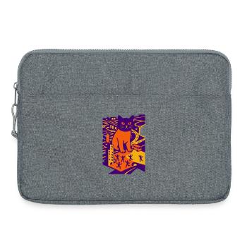 Giant Cat in the City - Laptop bag 15" - heather grey - Front