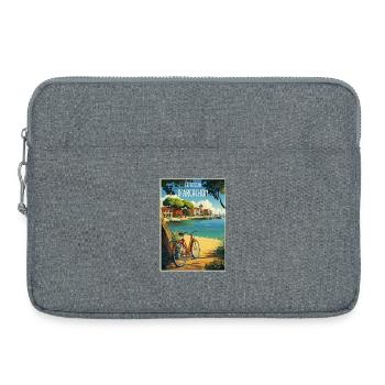 Reflexion der Bucht von Arcachon im Sommer - Laptoptasche 15" - Grau meliert - Vorne