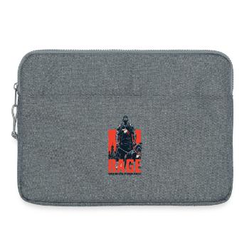 Urban Rage mit Hund und Stadtblick - Laptoptasche 15" - Grau meliert - Vorne