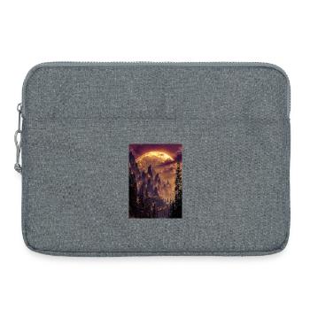 Sommet ardent au crépuscule - Sacoche pour ordinateur portable 15 pouces - gris chiné - Devant