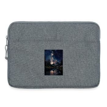 Voie lactée au-dessus des montagnes - Sacoche pour ordinateur portable 15 pouces - gris chiné - Devant