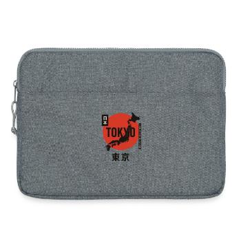 Tokyo Rote Sonnensilhouette - Laptoptasche 15" - Grau meliert - Vorne