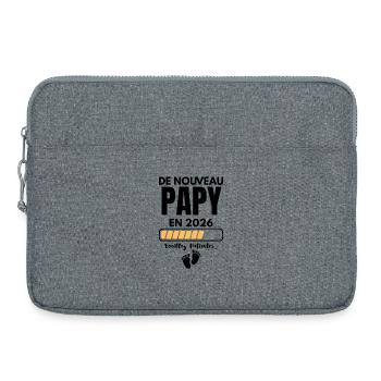 De Nouveau Papy en 2026 Veuillez Patienter - Sacoche pour ordinateur portable 15 pouces - gris chiné - Devant
