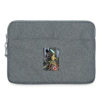 Fantasy Hero Battling Shadow Creature - Laptop bag 15" - heather grey - Front