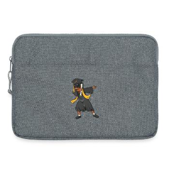 Classe de remise des diplômes Afro Dabbing Girl 2026 - Sacoche pour ordinateur portable 15 pouces - gris chiné - Devant