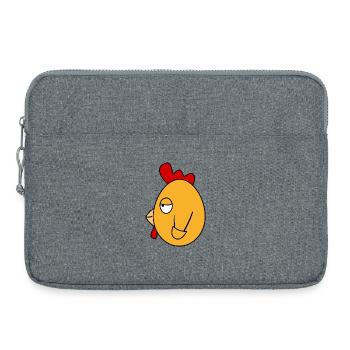 Fonzie Chicken – relaxed rockabilly rebel - Laptop bag 15" - heather grey - Front