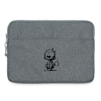 Canard du bureau chaos matinal avec café au bureau - Sacoche pour ordinateur portable 15 pouces - gris chiné - Devant
