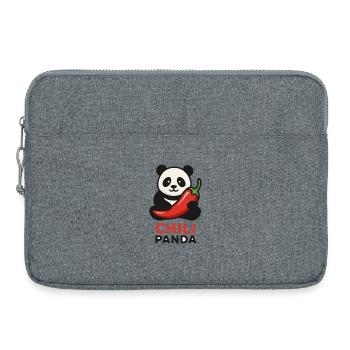 Illustration du panda chili - Sacoche pour ordinateur portable 15 pouces - gris chiné - Devant
