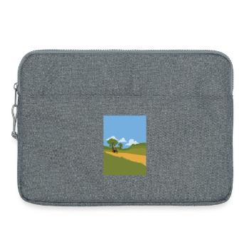Postbote auf dem Fahrrad - Laptoptasche 15" - Grau meliert - Vorne