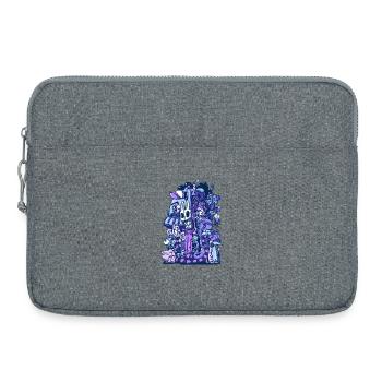 Purple Chaos - Laptop bag 15" - heather grey - Front