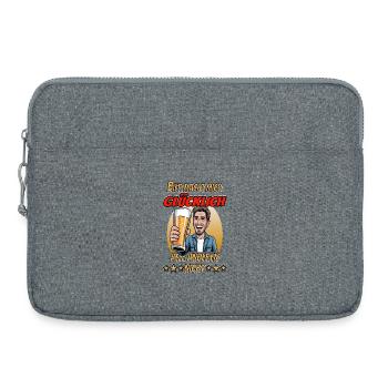 Bier macht mich glücklich Alle anderen nicht - Laptoptasche 15" - Grau meliert - Vorne