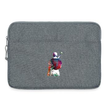 Baseball player #baseball #sport - Laptop bag 15" - heather grey - Front