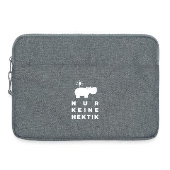 Pas d’agitation – pratique de travail de bureau drôle de façon drôle - Sacoche pour ordinateur portable 15 pouces - gris chiné - Devant