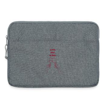 Toi. Moi. du vin. - Sacoche pour ordinateur portable 15 pouces - gris chiné - Devant