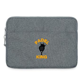 Padel King – Court Ruler! Smash it - Laptop bag 15" - heather grey - Front