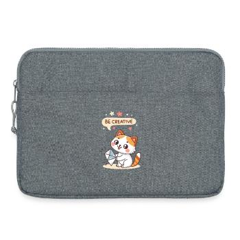 Creative Kawaii Cat - Laptop bag 15" - heather grey - Front