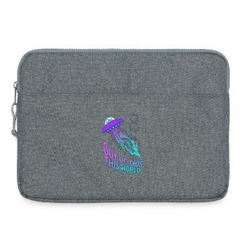 Out Of This World 8th Birthday UFO Jellyfish - Laptop bag 15" - heather grey - Front