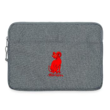 Demon Sphinx Cat: Red Meeeauuu - Laptop bag 15" - heather grey - Front