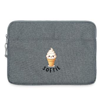 Kawaii Eiscreme auf Waffel - Laptop bag 15" - heather grey - Front
