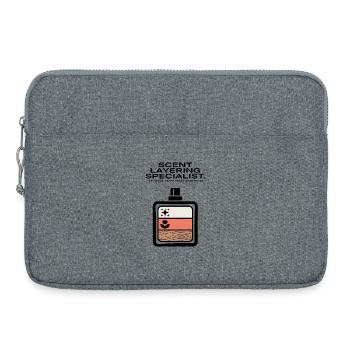 Scent Layering Top Heart Base Notes - Laptop bag 15" - heather grey - Front