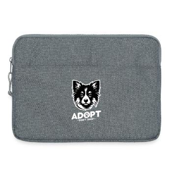 Adopt don't shop 3 (dark) - Laptop bag 15" - heather grey - Front