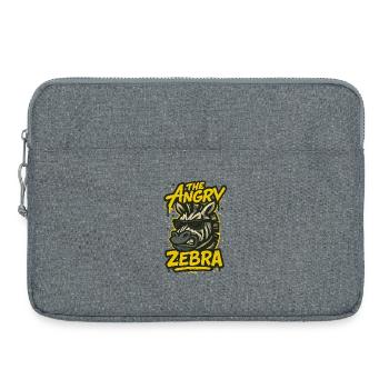 Das wütende Zebra - Laptoptasche 15" - Grau meliert - Vorne