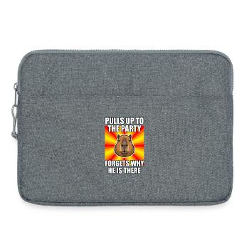 Capybara Party Meme - Socially Awkward - Laptop bag 15" - heather grey - Front