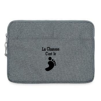 Das Lied ist der Fuß – lustige Musik, Rhythmus-Plai - Laptoptasche 15" - Grau meliert - Vorne