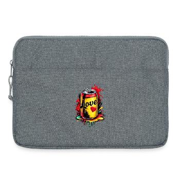 Bunte Dose mit Liebe Illustration  - Laptoptasche 15" - Grau meliert - Vorne