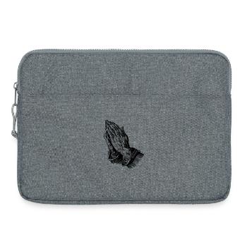 "Praying Hands" mit 6 Fingern AI-Slop - Laptoptasche 15" - Grau meliert - Vorne