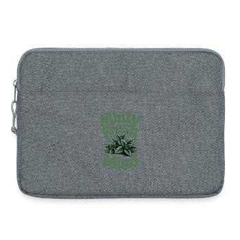 Tête fraîche | Humour du jardin des herbes à la menthe - Sacoche pour ordinateur portable 15 pouces - gris chiné - Devant