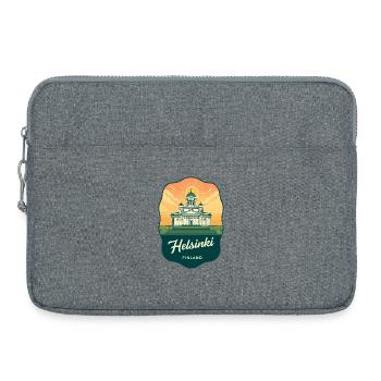Helsinkier Kathedrale Vintage-Reiseabzeichen - Laptoptasche 15" - Grau meliert - Vorne