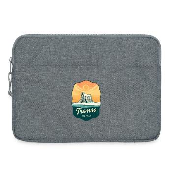 Tromso Arctic Cathedral Retro Travel Badge - Laptop bag 15" - heather grey - Front