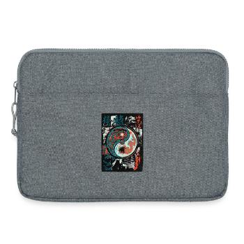 Yin et Yang cool - Sacoche pour ordinateur portable 15 pouces - gris chiné - Devant