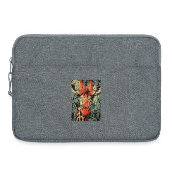 Girafe en imprimé cannabis - Sacoche pour ordinateur portable 15 pouces - gris chiné - Devant
