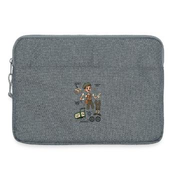 Vendeur de poupées en papier vintage Newsboy - Sacoche pour ordinateur portable 15 pouces - gris chiné - Devant