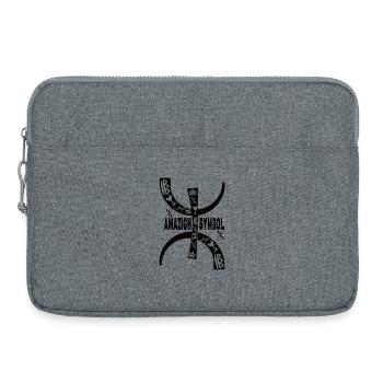 Amazigh Symbol Minimalist Tifinagh Design. - Laptop bag 15" - heather grey - Front