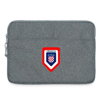 Croatian Coat of Arms Emblem - Laptop bag 15" - heather grey - Front