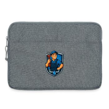 handwerker-wappen-klempner - Laptoptasche 15" - Grau meliert - Vorne