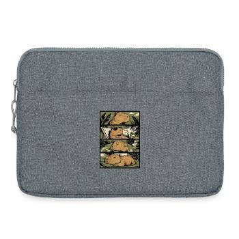 Tropical Capybara Chill Art - Laptop bag 15" - heather grey - Front