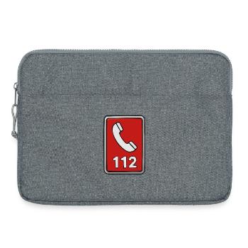 Emergency Call112 Symbol Retro Style - Laptop bag 15" - heather grey - Front