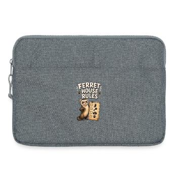 LISTE DE CONTRÔLE DES RÈGLES DE LA MAISON DES FURETS - Sacoche pour ordinateur portable 15 pouces - gris chiné - Devant