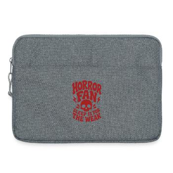 Fan d’horreur dort pour les faibles - Sacoche pour ordinateur portable 15 pouces - gris chiné - Devant