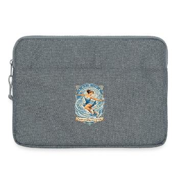 Figure Skating Saying - If You're Not Falling - Laptop bag 15" - heather grey - Front