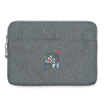 Dad Navigation System, free family interaction - Laptop bag 15" - heather grey - Front