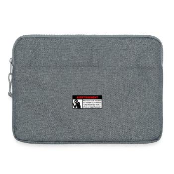 Aufkleber - Laptoptasche 15" - Grau meliert - Vorne