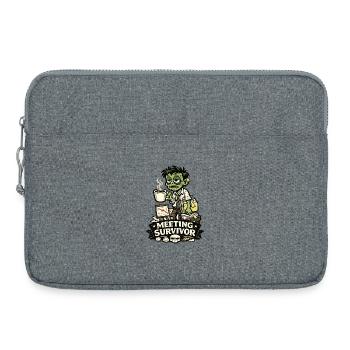 Meeting Survivor Zombie Office - Laptop bag 15" - heather grey - Front